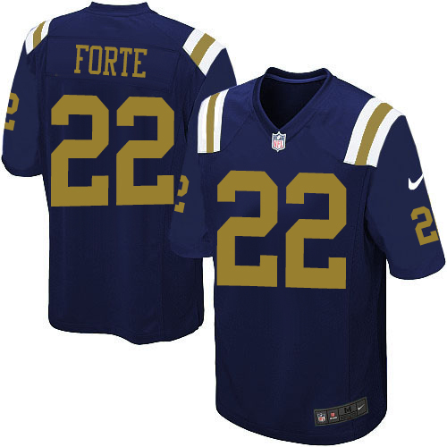 Youth Elite Matt Forte Nike Jersey Navy Blue Alternate - #22 NFL New York Jets